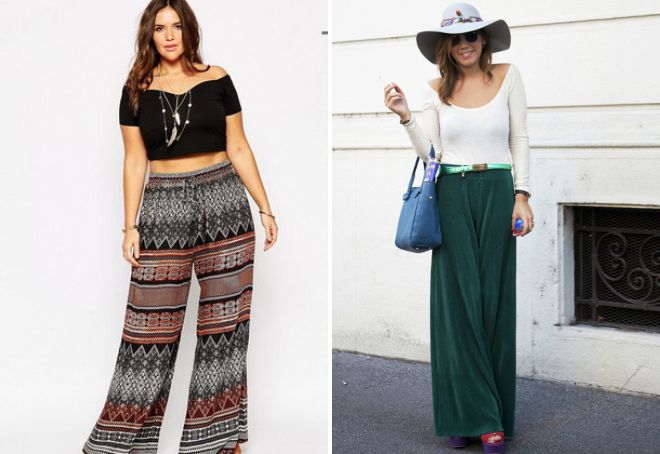 брюки палаццо для полных женщин