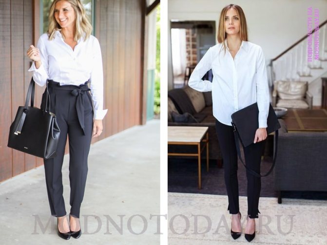 Классический образ с черным низом и белым верхом