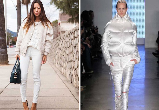 короткая белаякуртка - образы