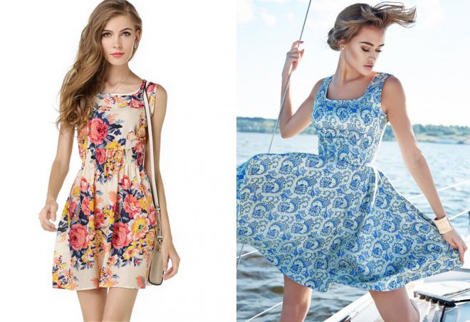модели платьев из ситца