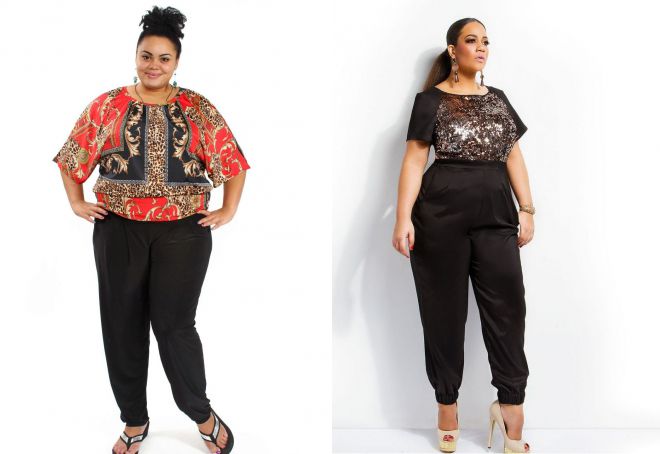 модные брюки для полных