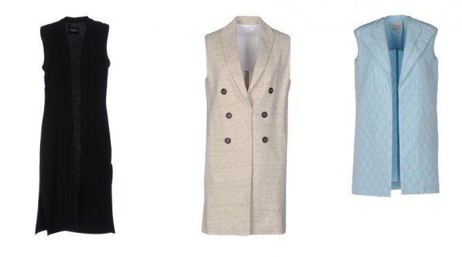 популярные пальто без рукавов