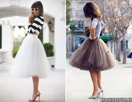 С чем носить пышную юбку из фатина