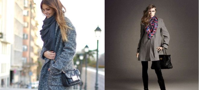 шарф под серое пальто