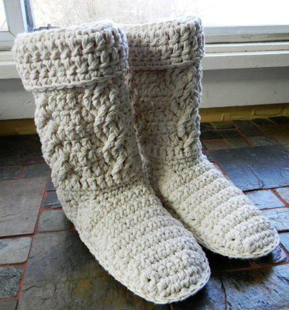 вязаные угги крючком мастер класс