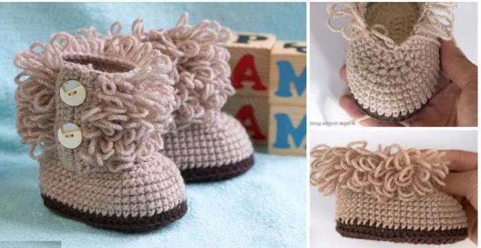 вязаные угги спицами с описанием