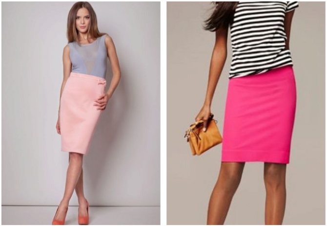 Юбка-карандаш розового цвета