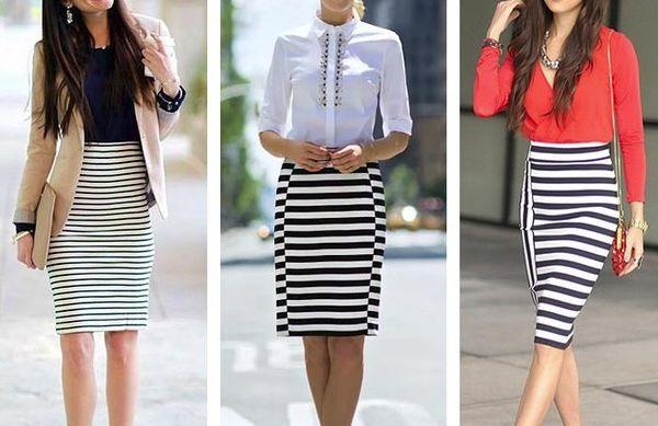 юбки в горизонтальную полоску