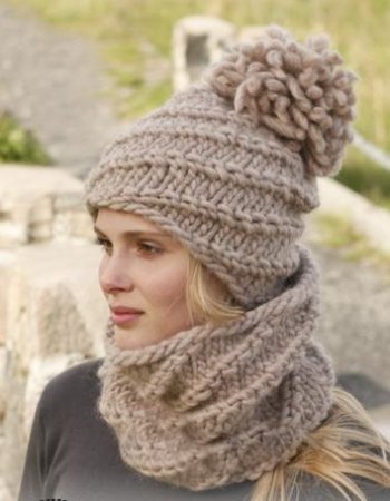 Как связать воротник хомут спицами