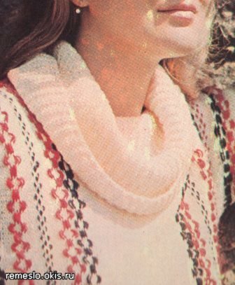 Как связать воротник хомут спицами