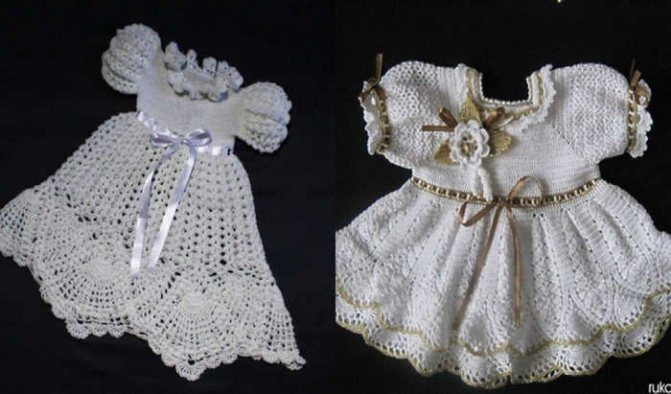 Крестильное платье крючком