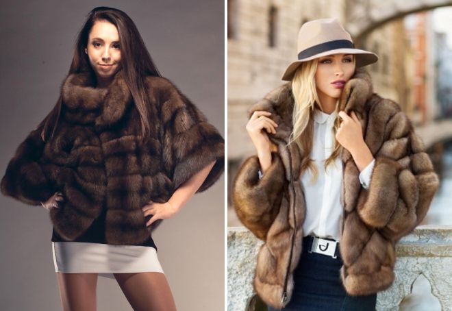 модели коротких шуб из норки