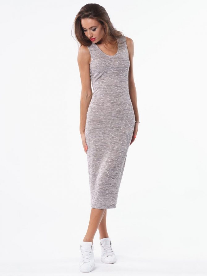 Платье-майка из трикотажа
