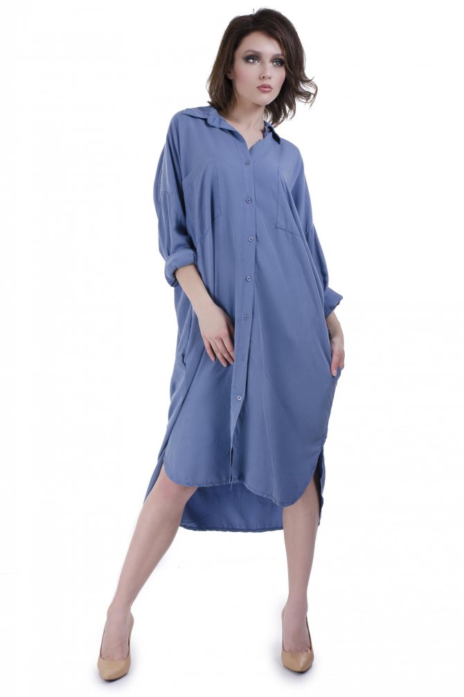 Платье свободного «рубашечного» кроя