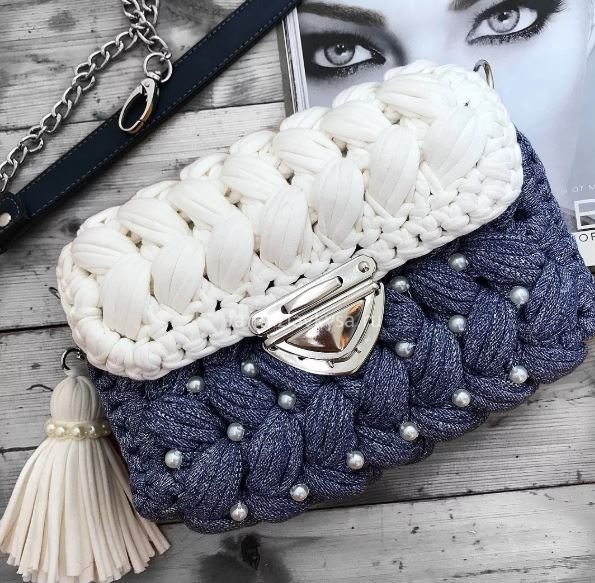 сумка из трикотажной пряжи крючком