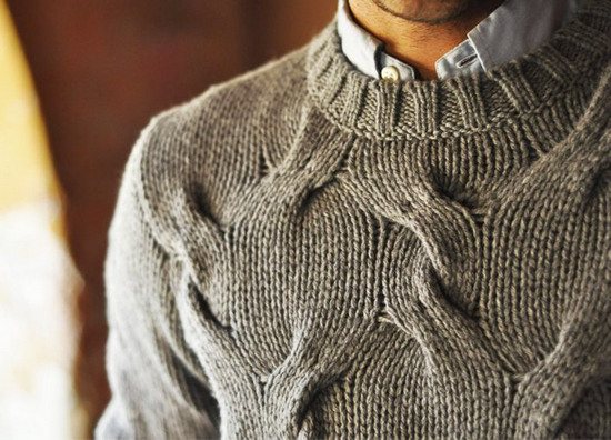 Свитер мужской спицами