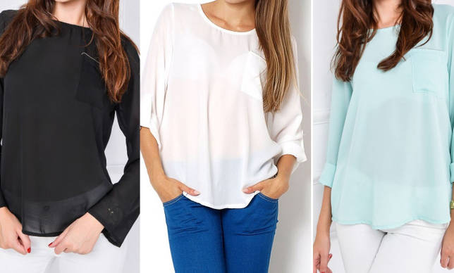 Выкройка Блузка с рукавами реглан